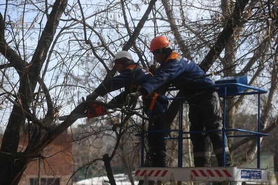 Spring cleaning in Moscow's south-east