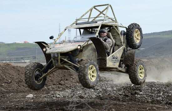Tests of combat buggies in Gudermes