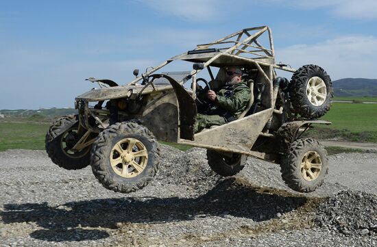 Tests of combat buggies in Gudermes