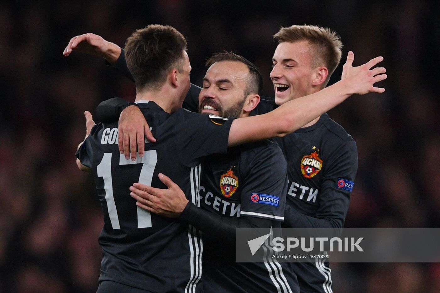 Football. UEFA Europa League. Arsenal vs CSKA