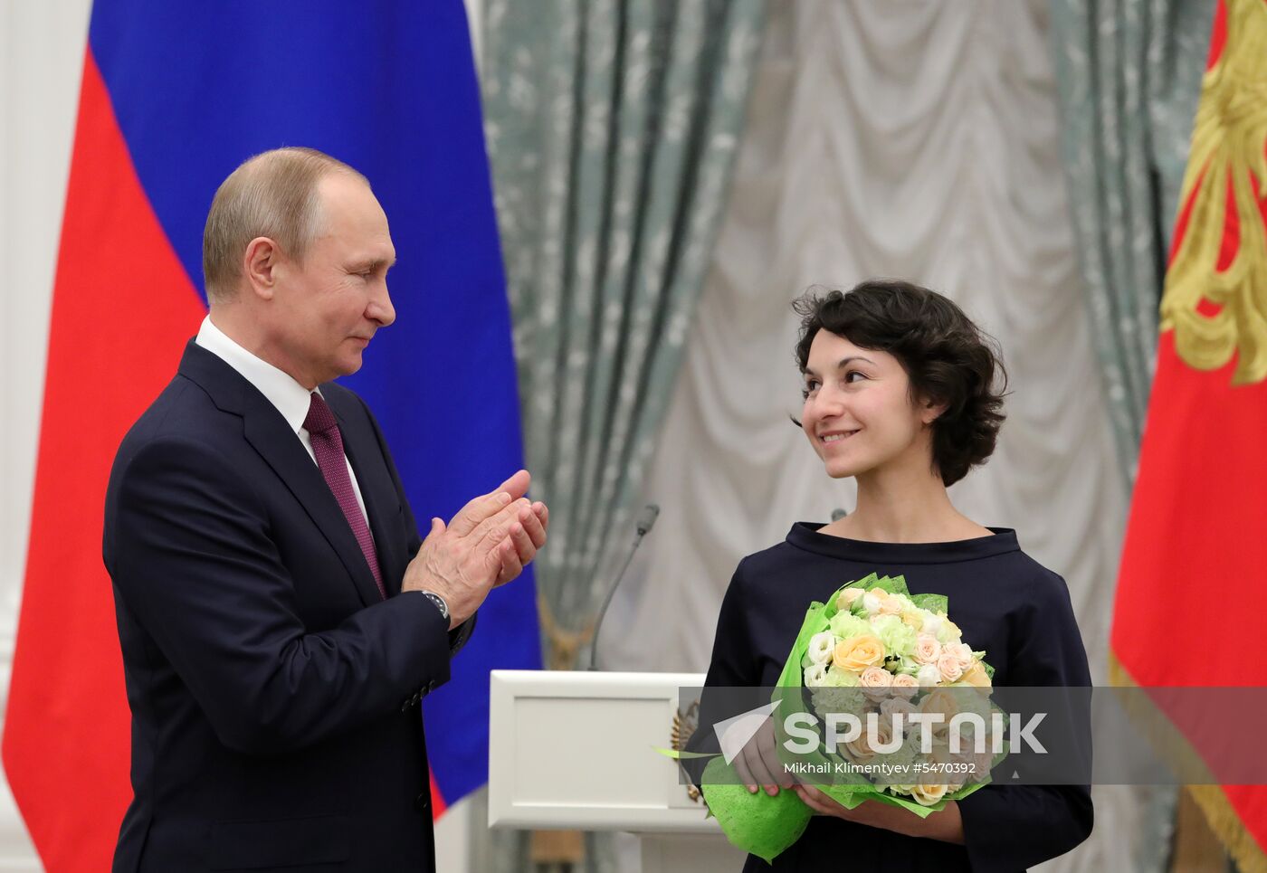 President Vladimir Putin presents presidential prizes to young culture professionals and for writing and art for children