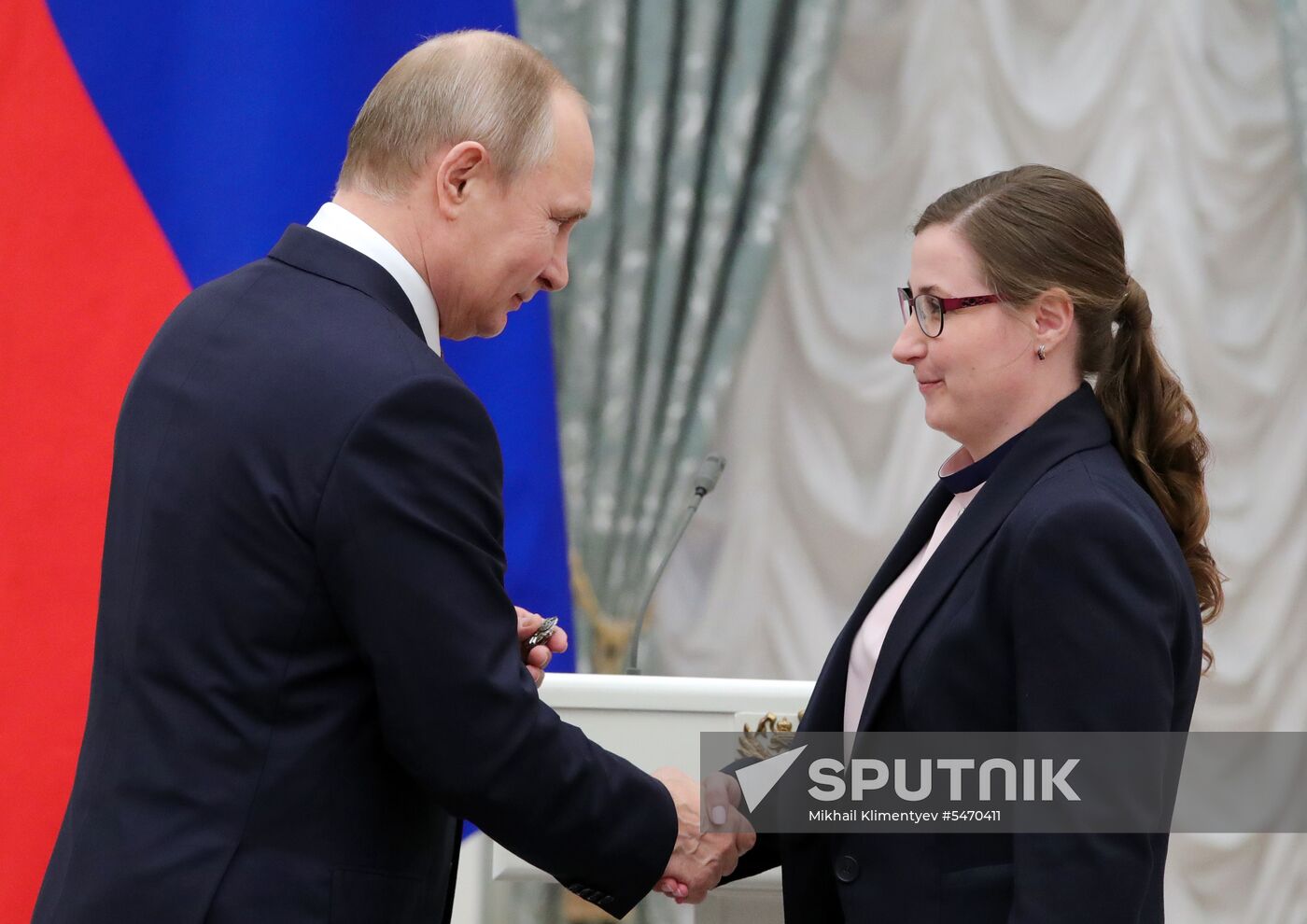 President Vladimir Putin presents presidential prizes to young culture professionals and for writing and art for children