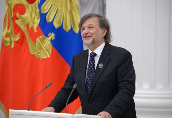 President Vladimir Putin presents presidential prizes to young culture professionals and for writing and art for children