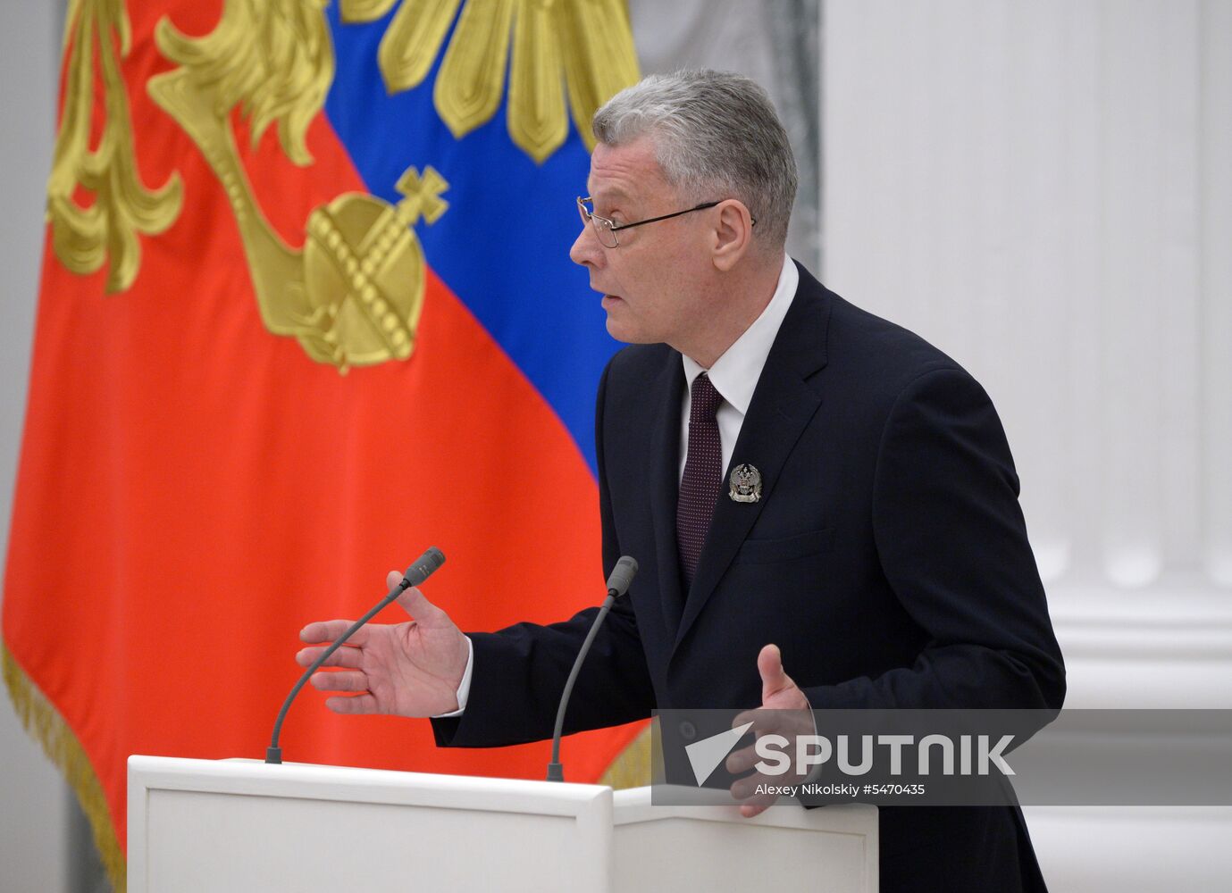 President Vladimir Putin presents presidential prizes to young culture professionals and for writing and art for children