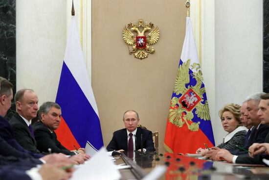 President Vladimir Putin holds Security Council meeting