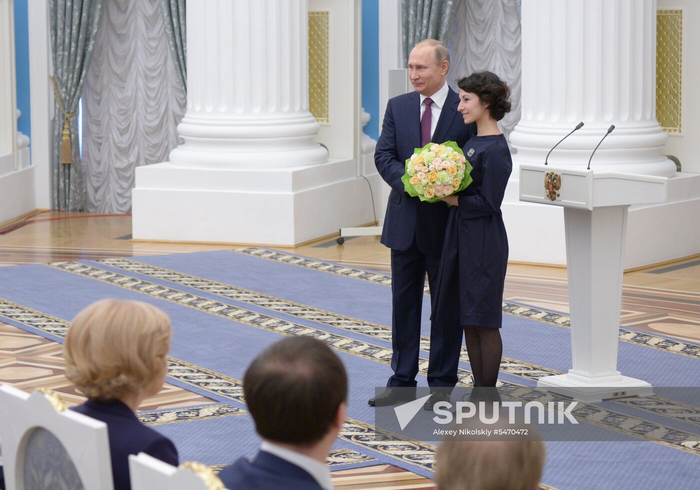 President Vladimir Putin presents presidential prizes to young culture professionals and for writing and art for children