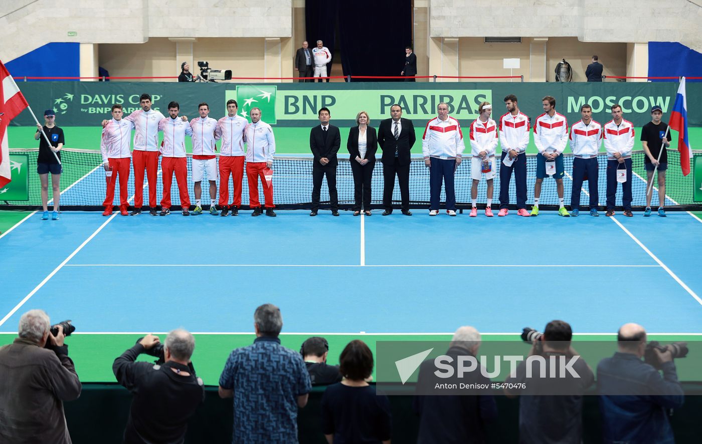 Tennis. Davis Cup. Russia vs. Austria. Day one
