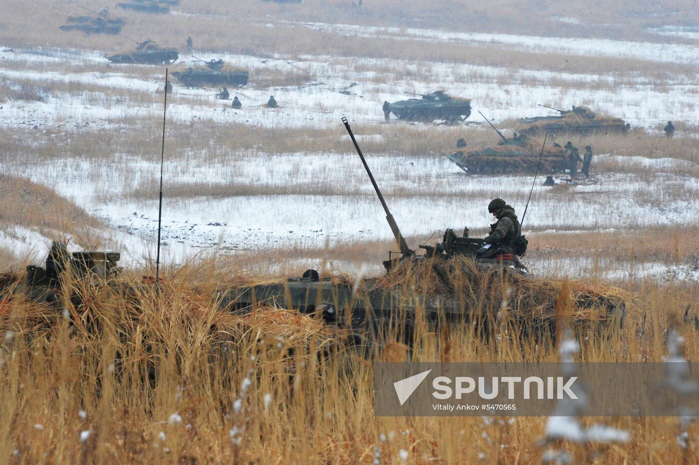 Tactical exercise of Pacific Fleet's marines