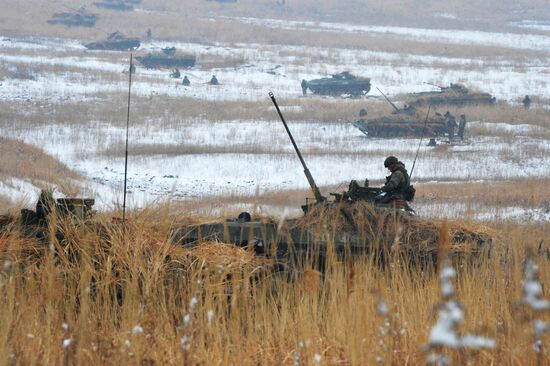 Tactical exercise of Pacific Fleet's marines