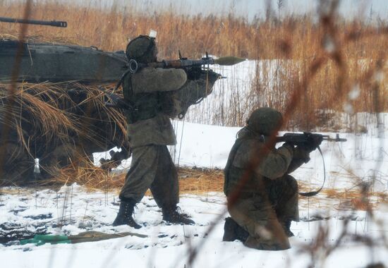 Tactical exercise of Pacific Fleet's marines