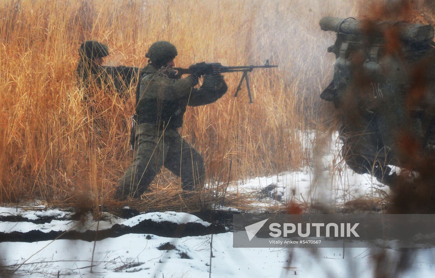 Tactical exercise of Pacific Fleet's marines