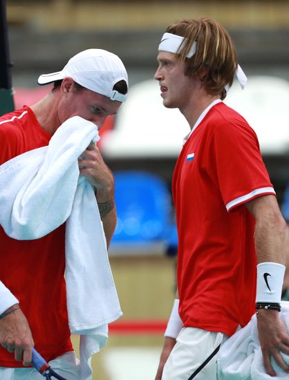 Tennis. Davis Cup. Russia vs. Austria. Day one