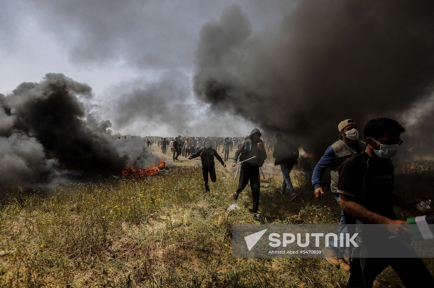 Protests on Gaza Strip's border with Israel