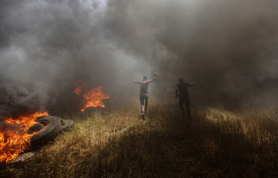 Protests on Gaza Strip's border with Israel