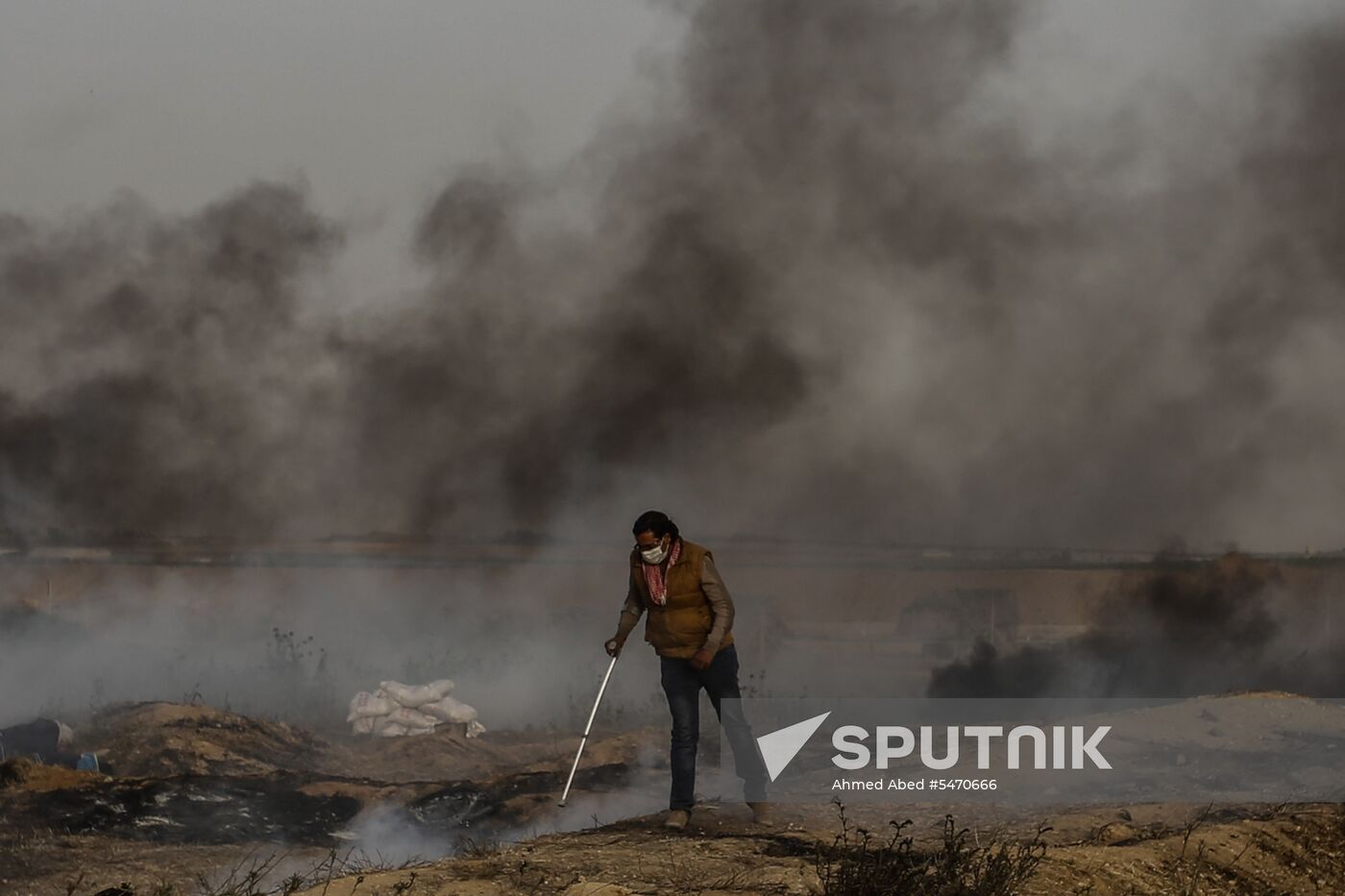 Protests on Gaza Strip's border with Israel