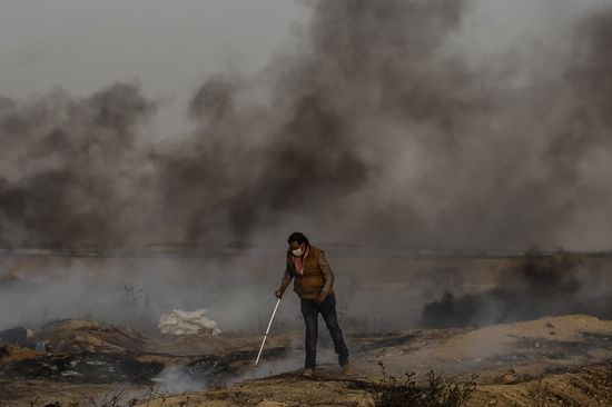 Protests on Gaza Strip's border with Israel