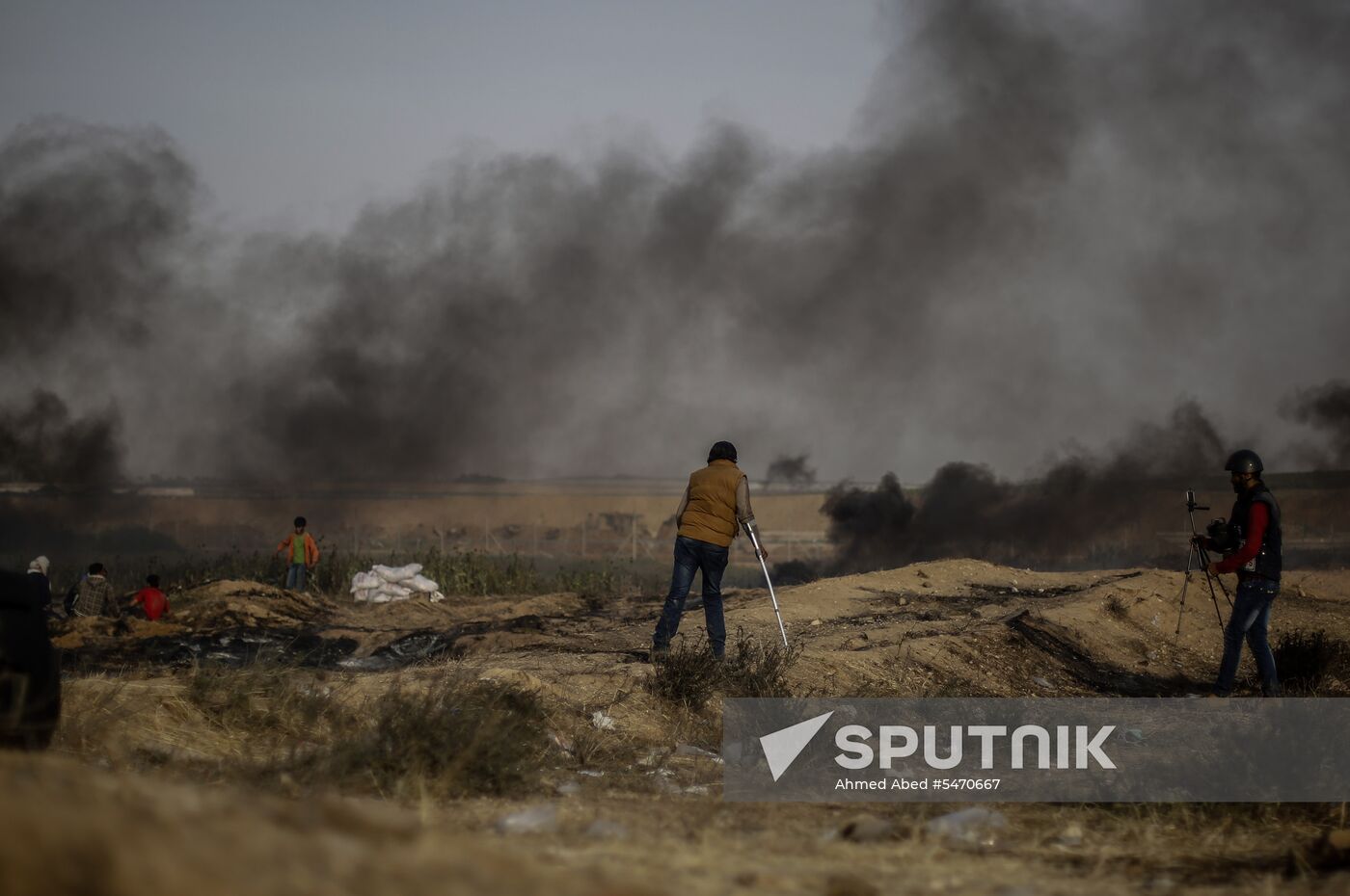 Protests on Gaza Strip's border with Israel