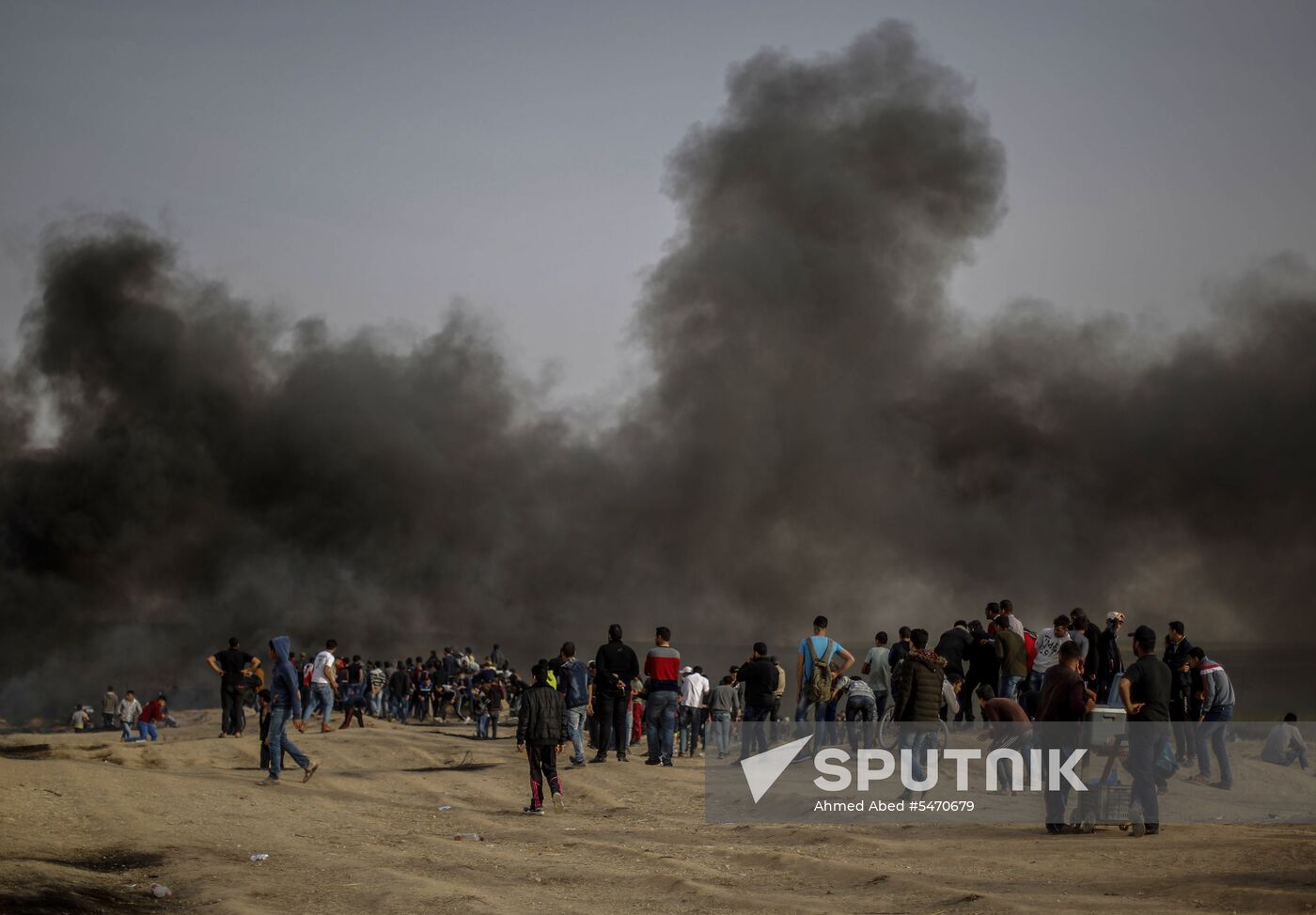 Protests on Gaza Strip's border with Israel