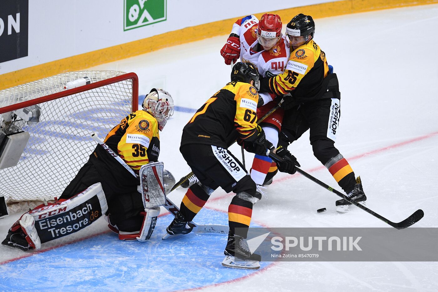 Euro Ice Hockey Challenge. Russia vs. Germany