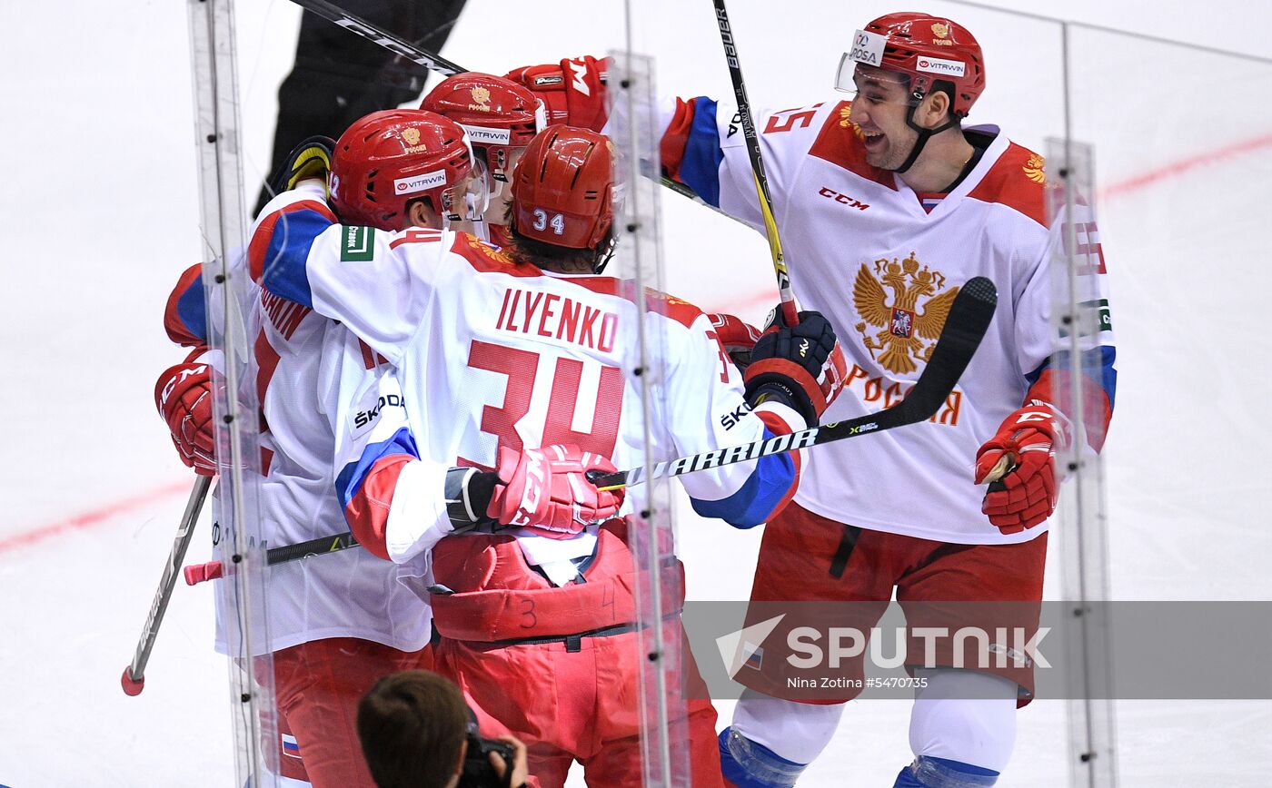 Euro Ice Hockey Challenge. Russia vs. Germany