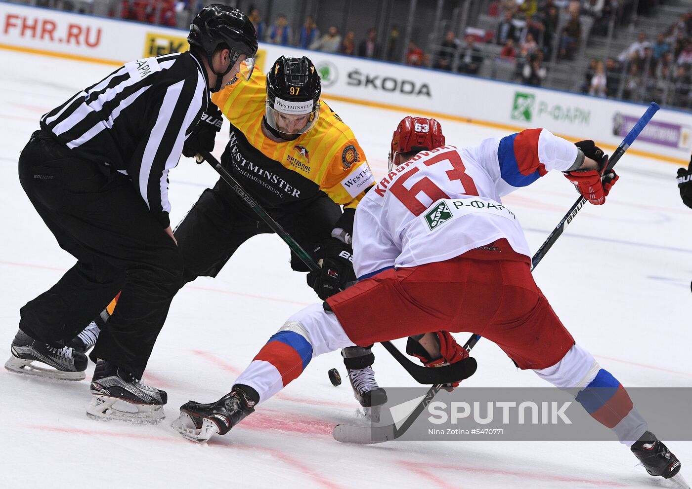 Euro Ice Hockey Challenge. Russia vs. Germany