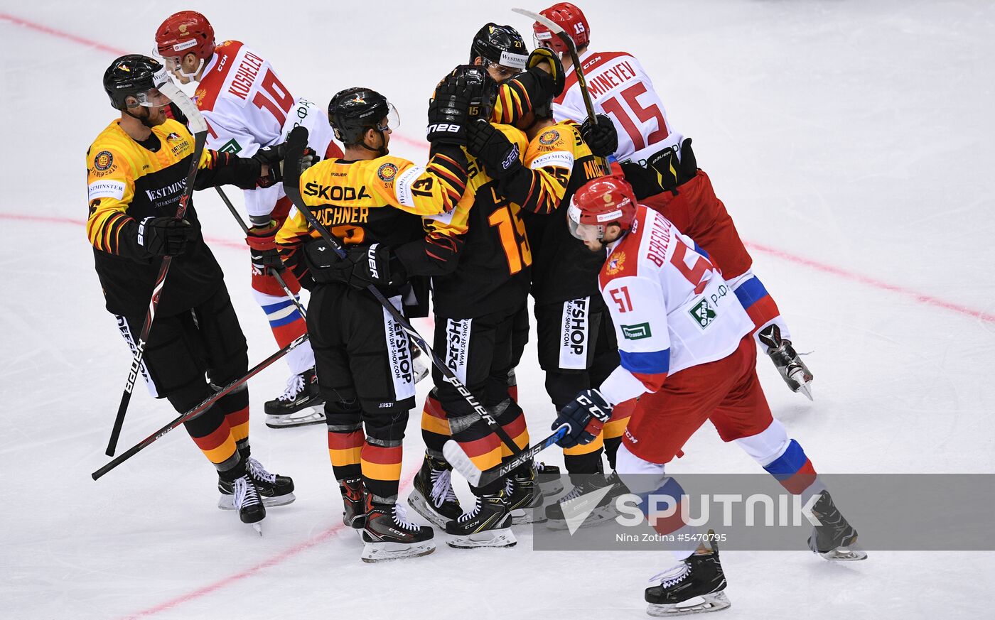 Euro Ice Hockey Challenge. Russia vs. Germany