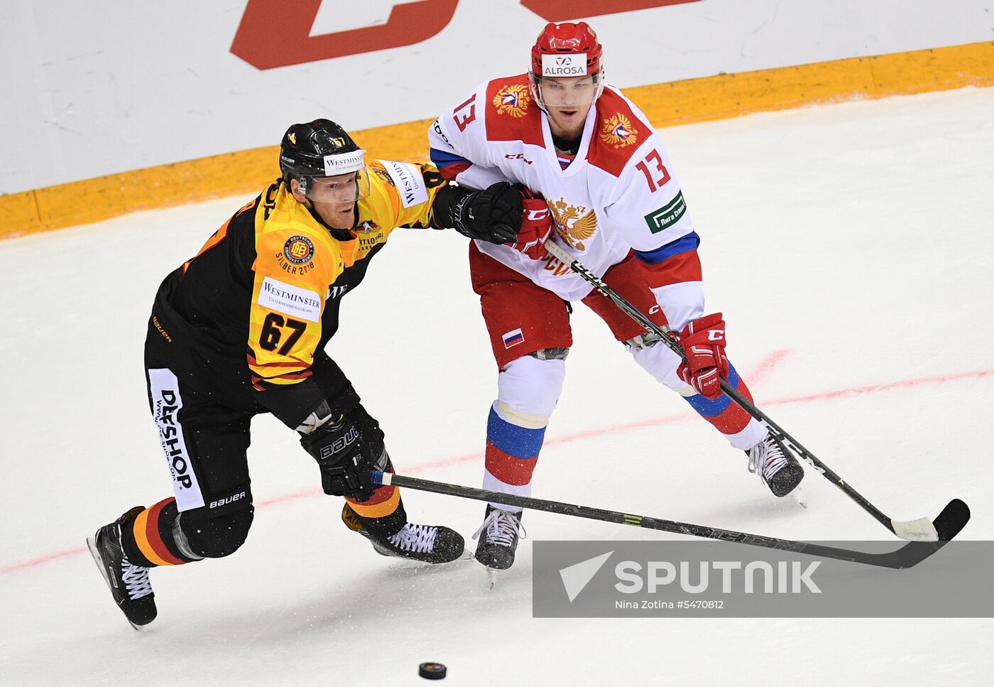 Euro Ice Hockey Challenge. Russia vs. Germany