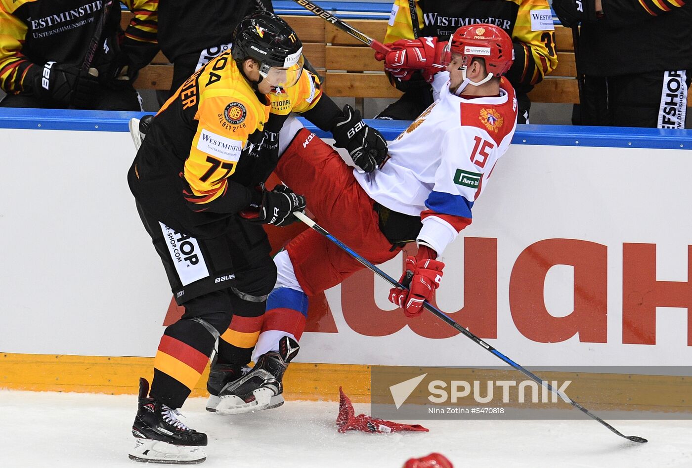 Euro Ice Hockey Challenge. Russia vs. Germany