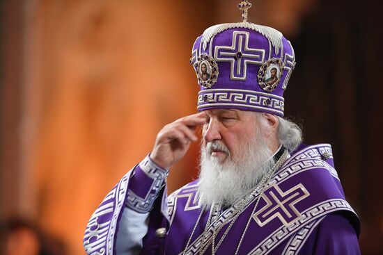 Annunciation service by Patriarch Kirill