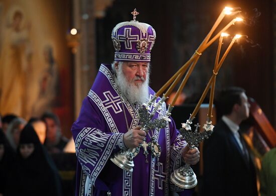 Annunciation service by Patriarch Kirill