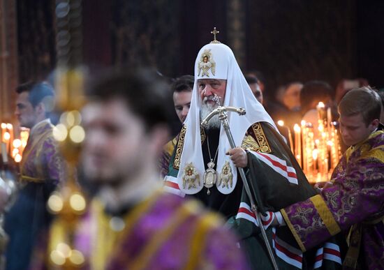 Annunciation service by Patriarch Kirill