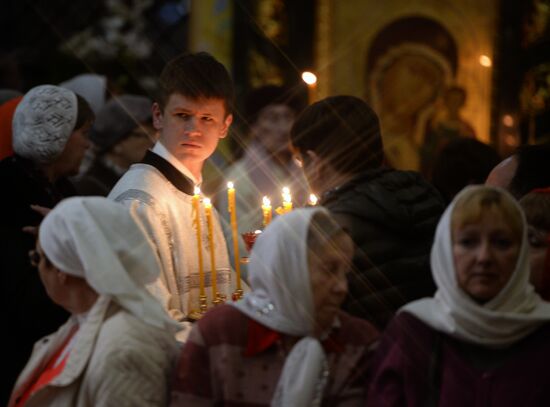 Orthodox Easter celebrated in Russian regions