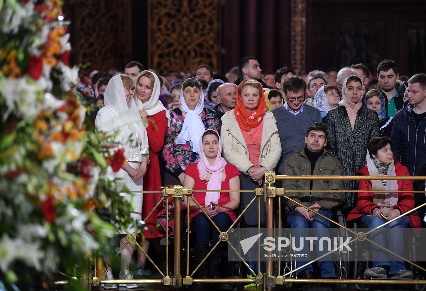 Easter service at the Christ the Savior Cathedral