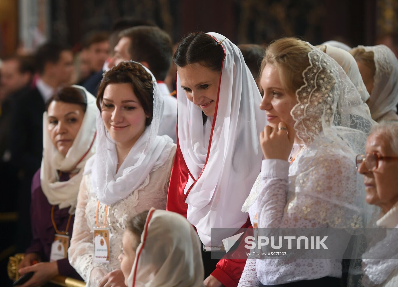 Easter service at the Christ the Savior Cathedral