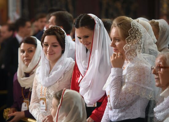 Easter service at the Christ the Savior Cathedral