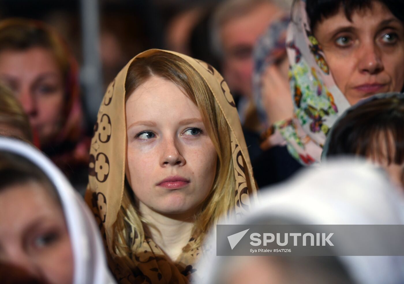 Easter service at the Christ the Savior Cathedral