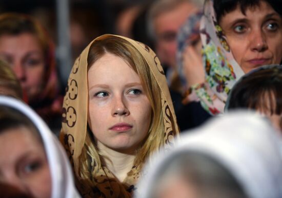Easter service at the Christ the Savior Cathedral