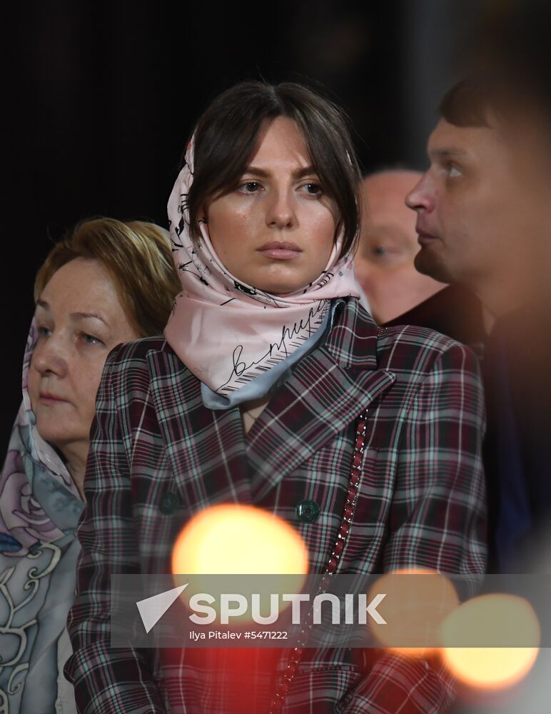 Easter service at the Christ the Savior Cathedral