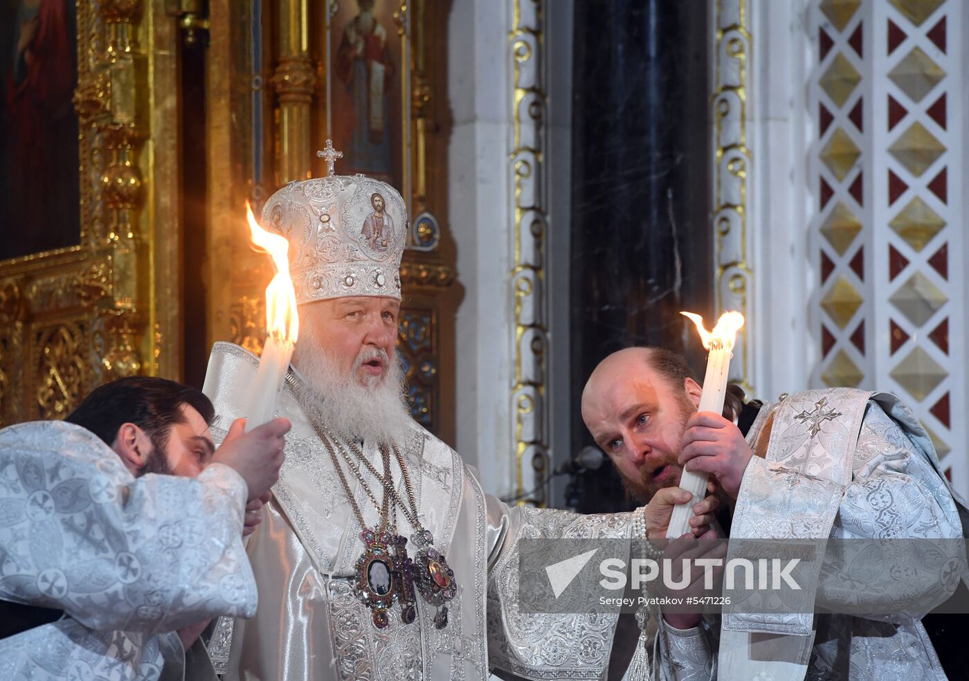 Easter service at the Christ the Savior Cathedral