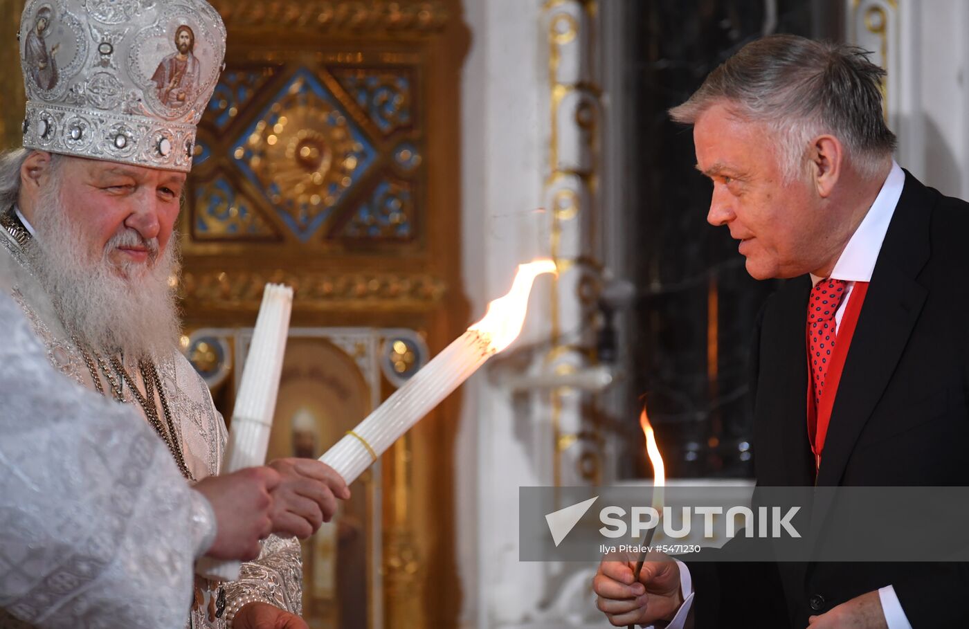 Easter service at the Christ the Savior Cathedral