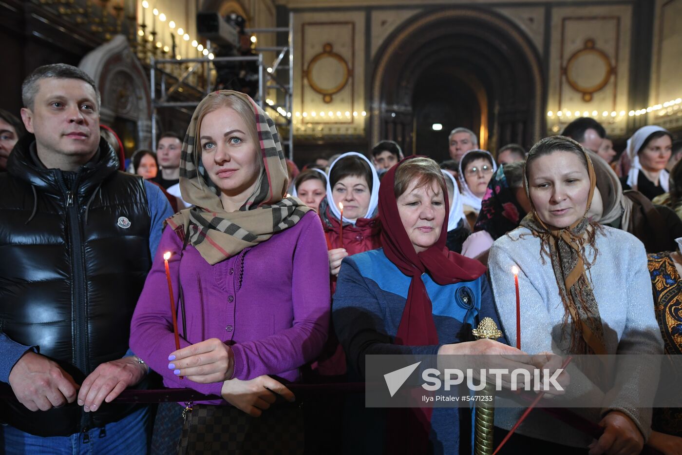 Easter service at the Christ the Savior Cathedral