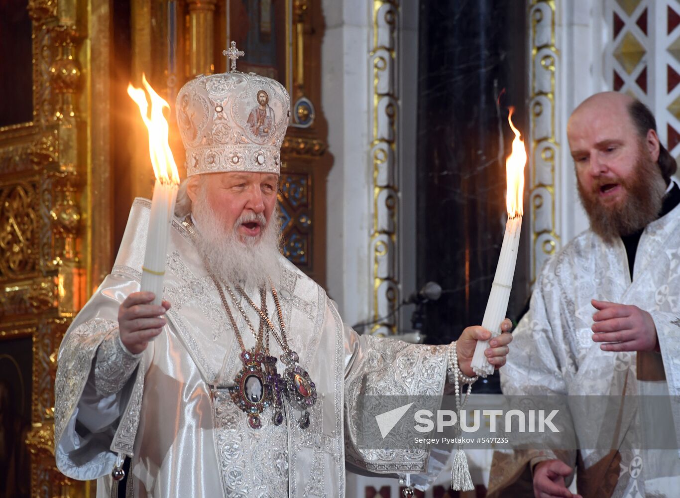 Easter service at the Christ the Savior Cathedral