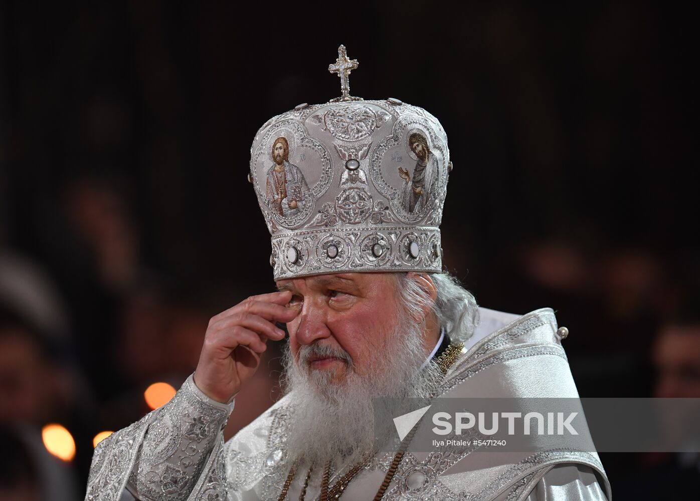 Easter service at the Christ the Savior Cathedral