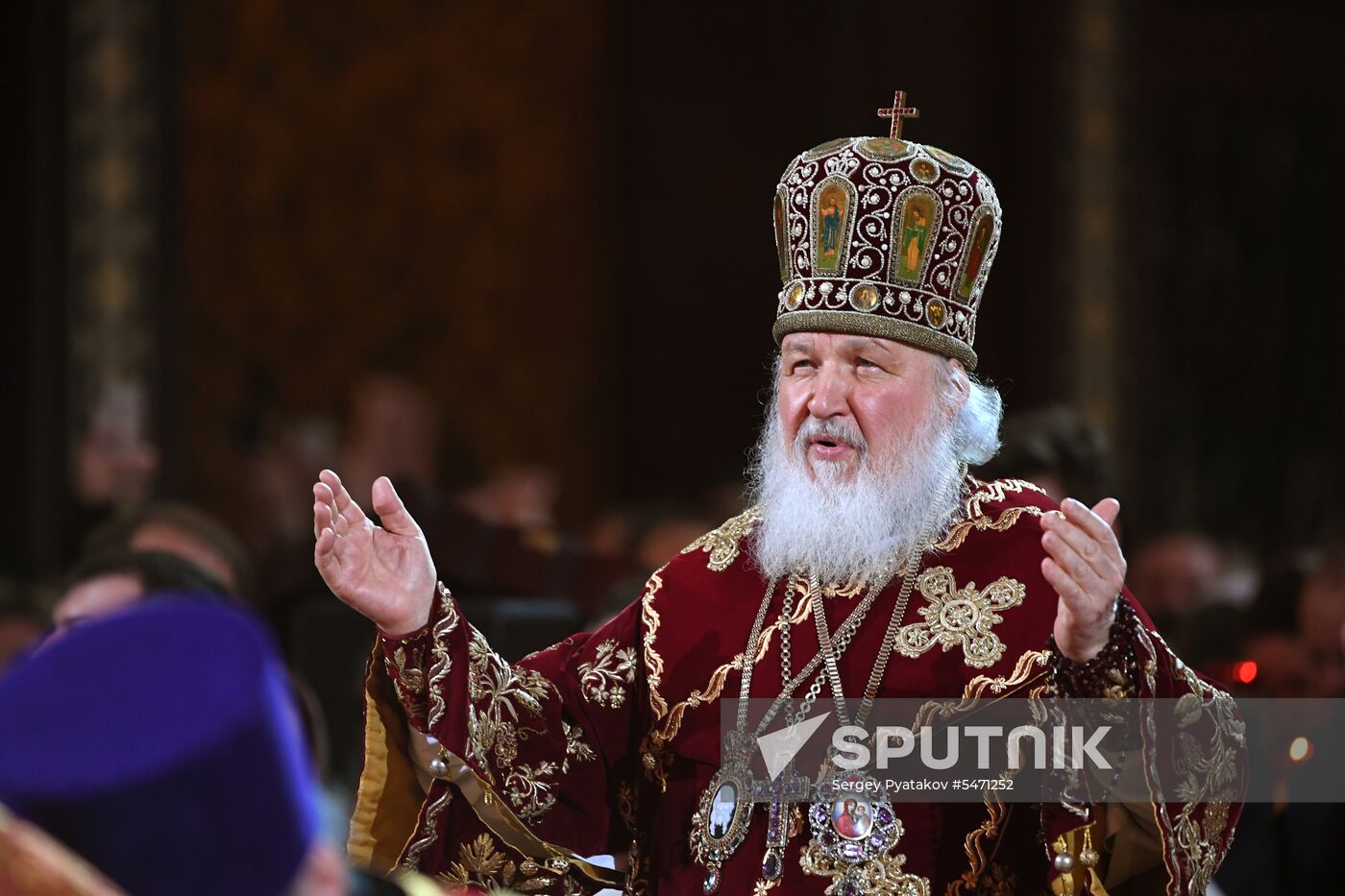 Easter service at the Christ the Savior Cathedral