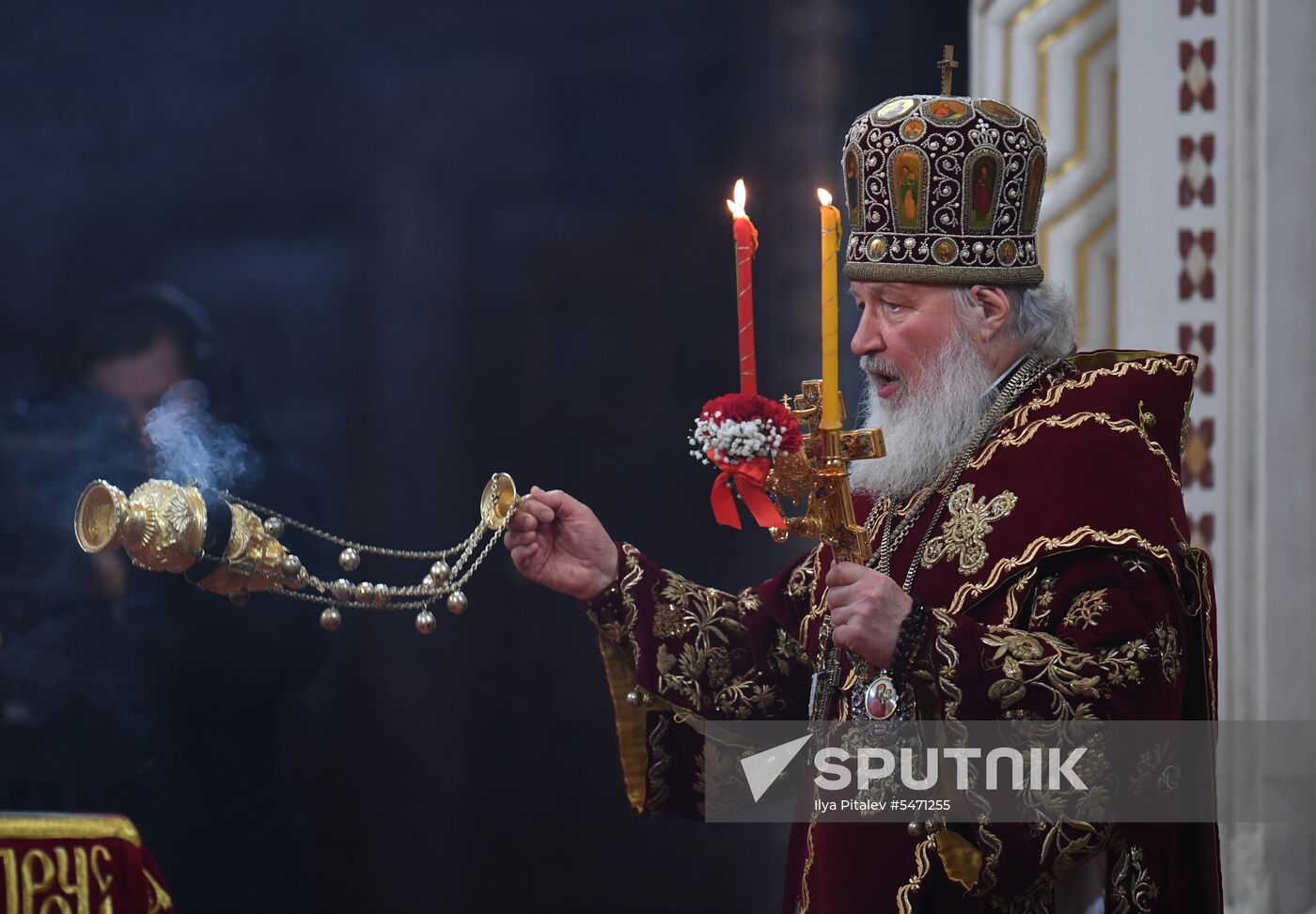 Easter service at the Christ the Savior Cathedral