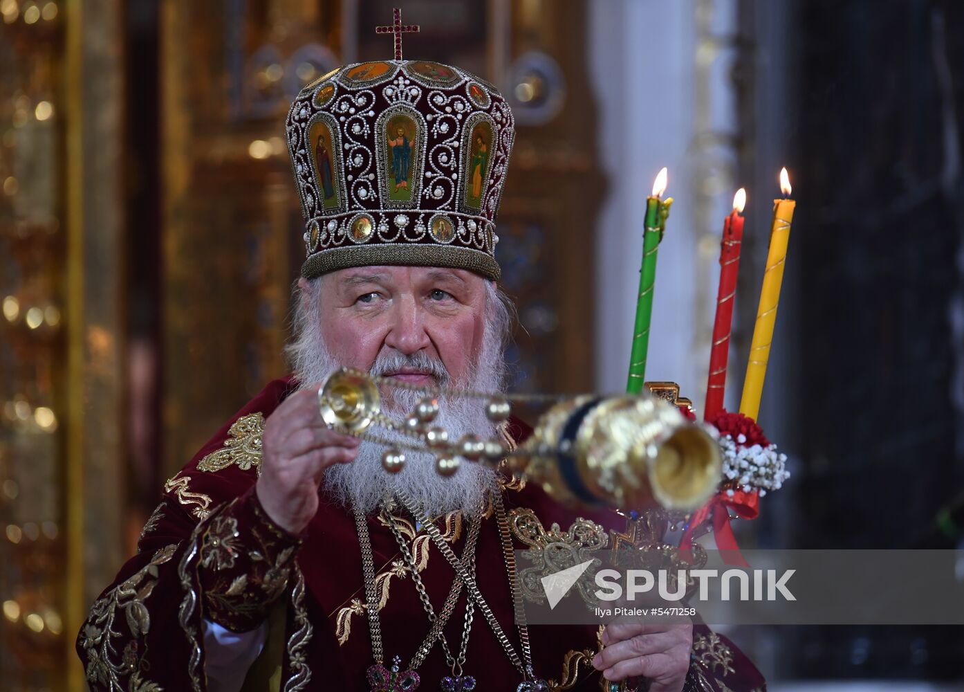 Easter service at the Christ the Savior Cathedral