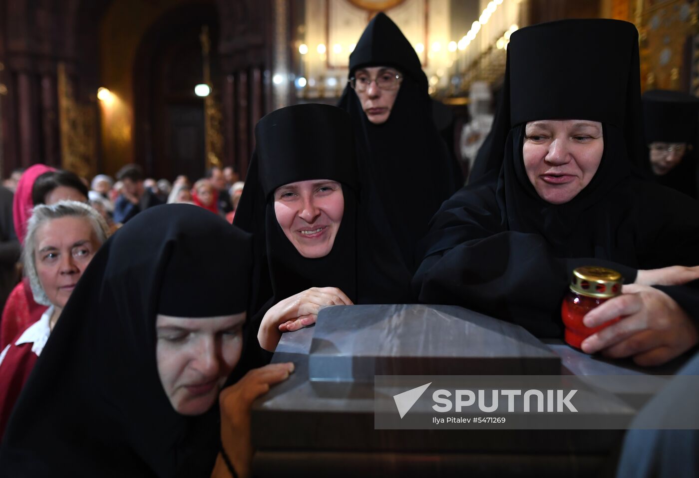 Easter service at the Christ the Savior Cathedral