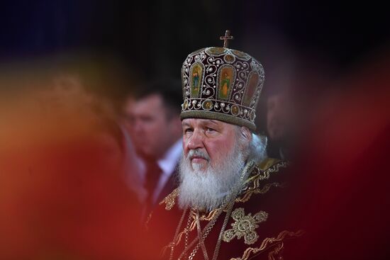 Easter service at the Christ the Savior Cathedral