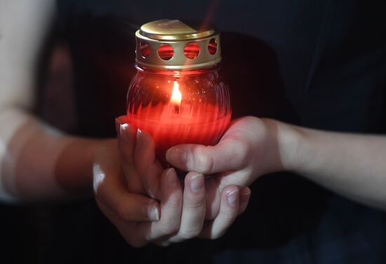 Easter service at the Christ the Savior Cathedral