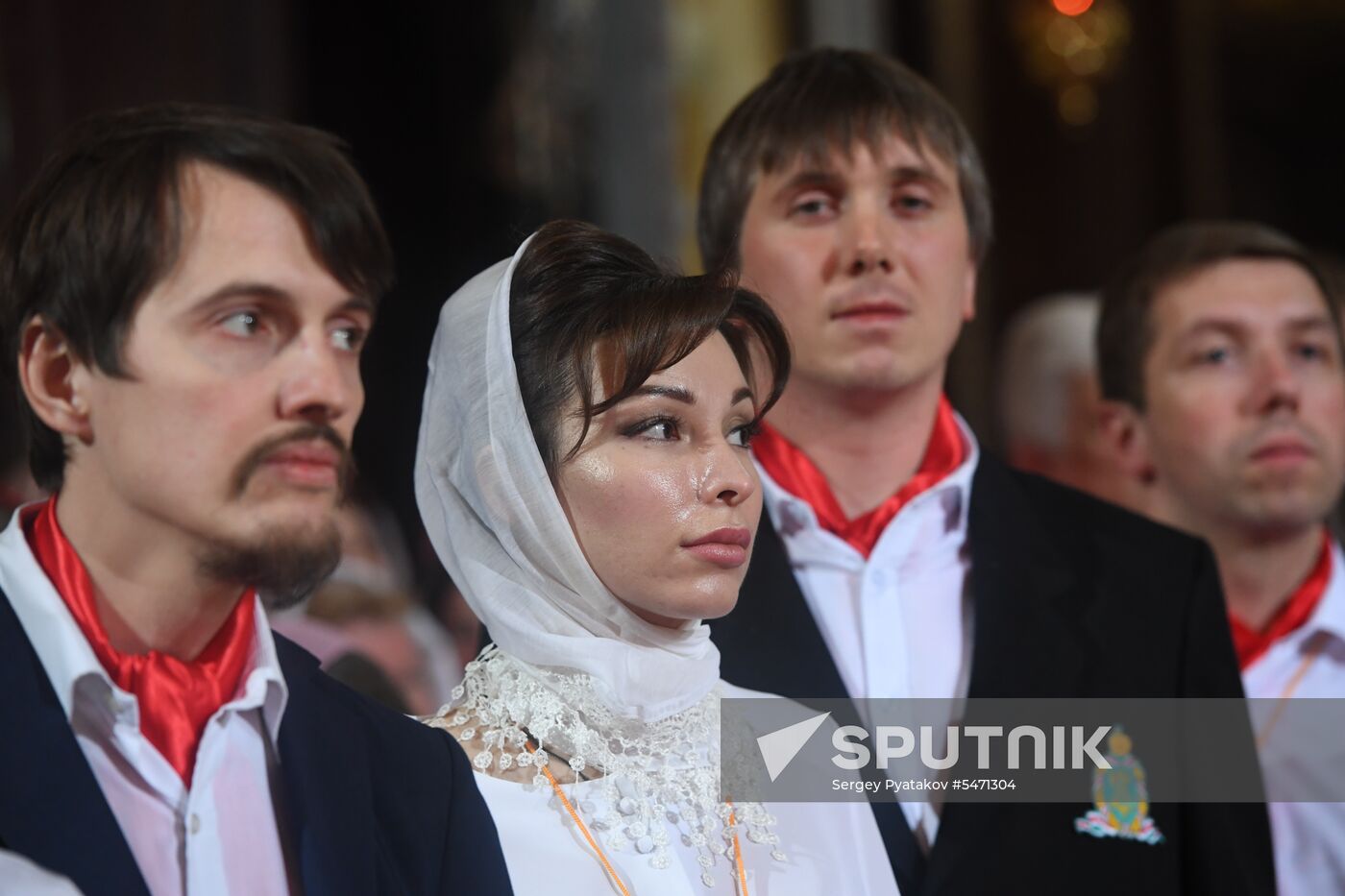 Easter service at the Christ the Savior Cathedral